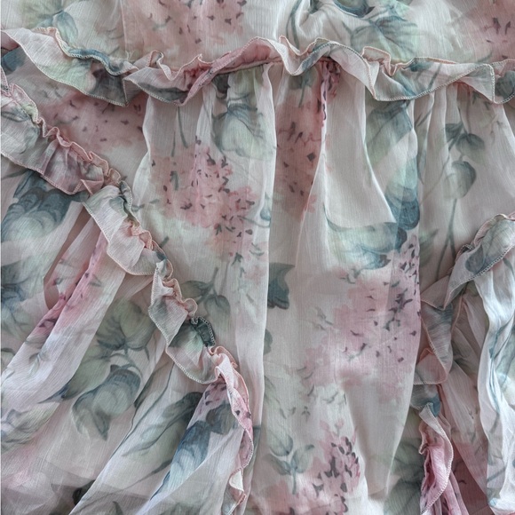 Floral Ruffle Cutout Dress - Picture 4 of 10